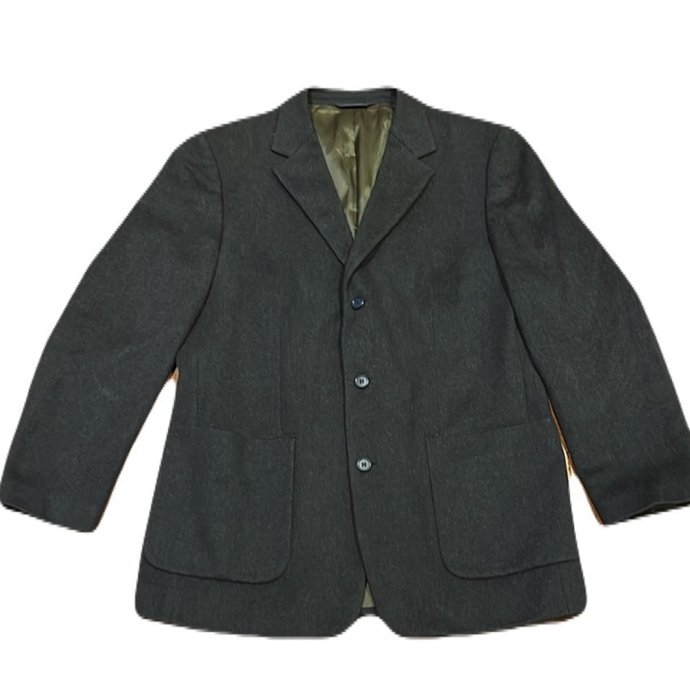 J crew Wool Cashmere Three Buttons Charcoal Grey Blazer Size 42R
